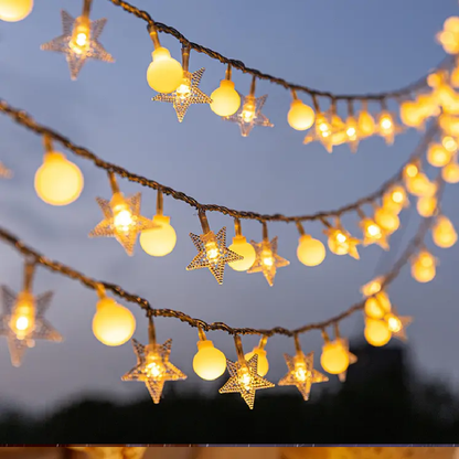 Star & Globe LED String Lights