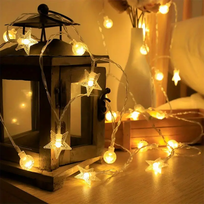 Star & Globe LED String Lights