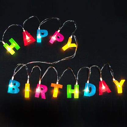 Happy Birthday Letters String Lights