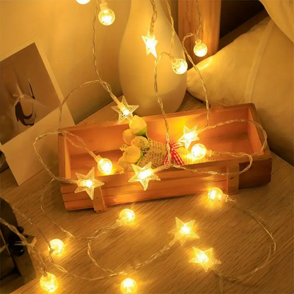 Star & Globe LED String Lights