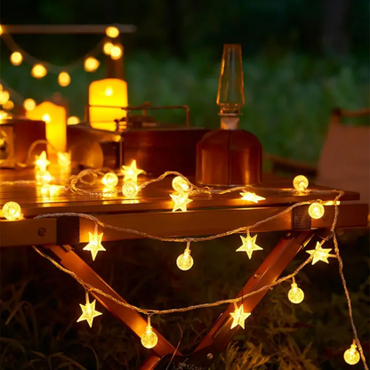 Star & Globe LED String Lights