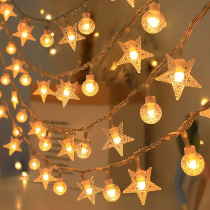 Star & Globe LED String Lights