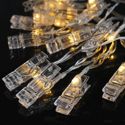 LED Photo Clips String Lights