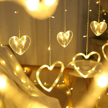 LED Heart Curtain Light