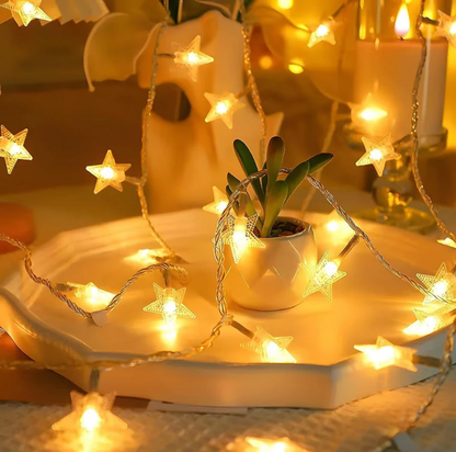 Star Shaped Curtain String Lights