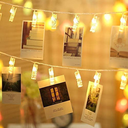 LED Photo Clips String Lights