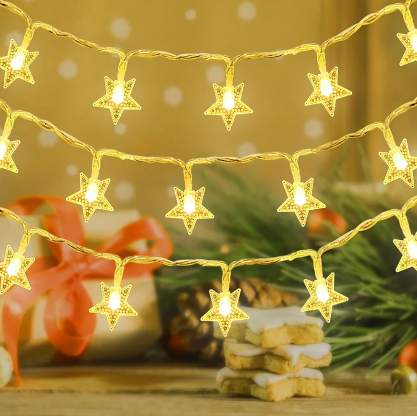 Star Shaped Curtain String Lights