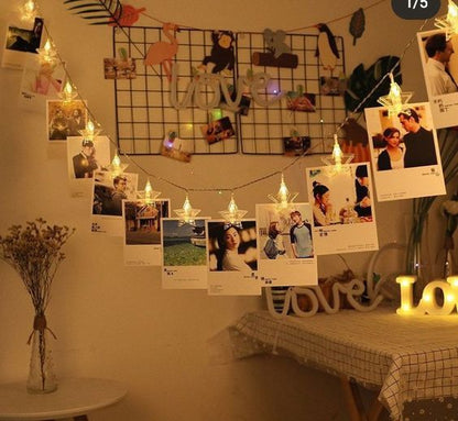 LED Photo Clips String Lights